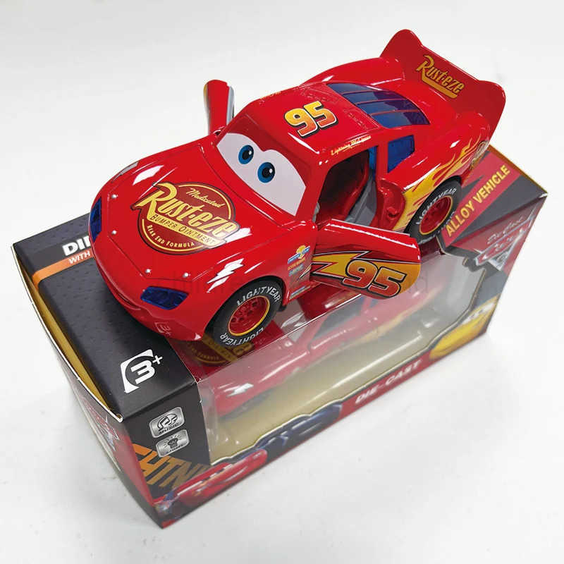 Disney 132 Lightning McQueen Pixar Cars Alloy Diecast Car With Light And Sound Rear Wheel Return Force Toy Kids Christmas Gifts H251213 - view 3