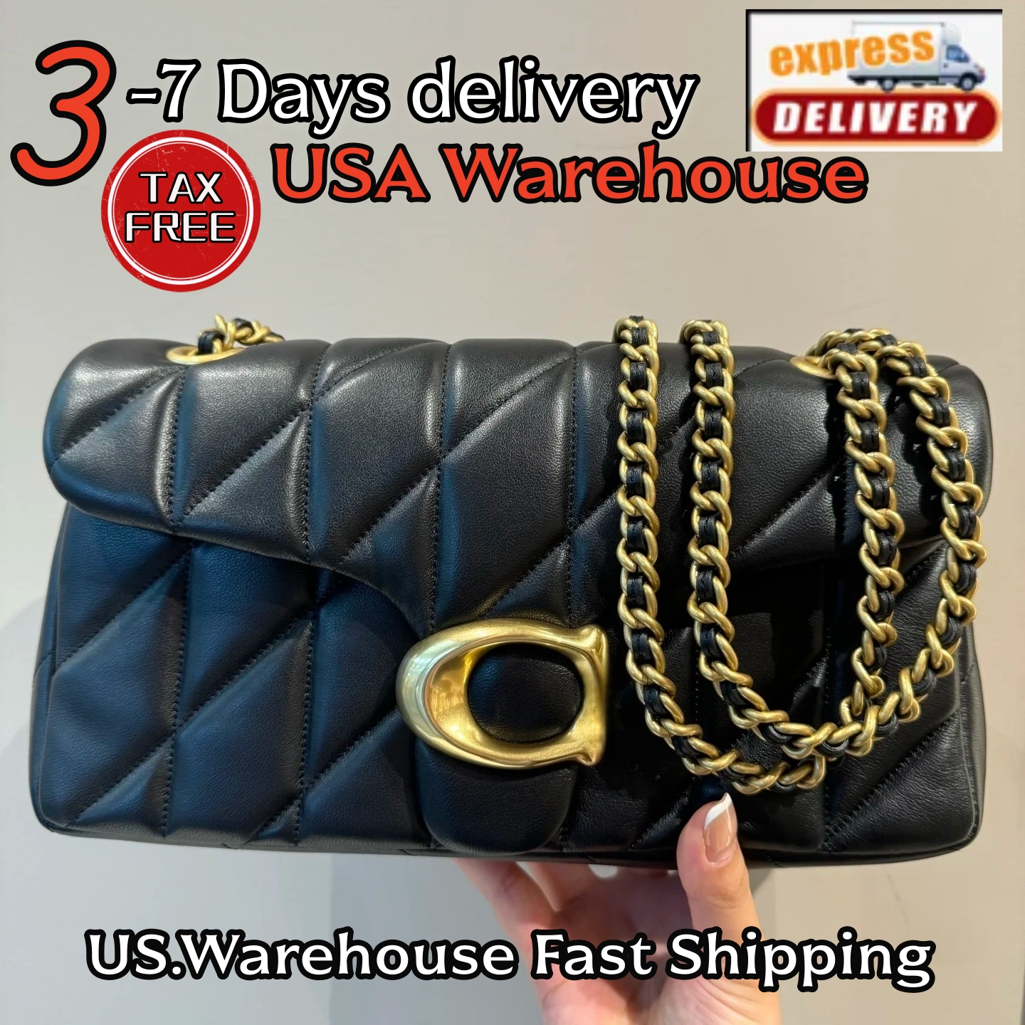 quilted tabby bag designer Shoulder Bag crossbody bag luxury handbag chain bag women Bag fashion Real Leather Purse crossbody Black Purses Genuine Leather 20 26cm