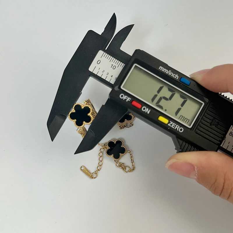 Adjustable Stainless Steel Double Sided s Five Petals Flower Gold Plated Women luxury Fashion Jewelry M251213