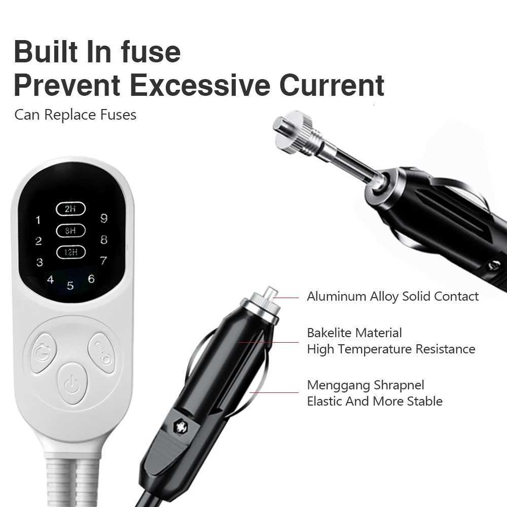 12V Cars Electric Blanket Heating Level Heated Travel Blanket for Car Outdoor Traveling Camping Pad 70x180cm/120x150cm/50x150cm Y251212