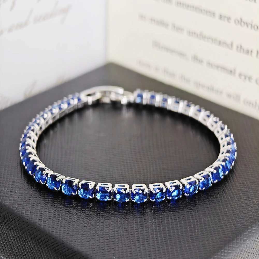 2024 New Arrival Luxury Round blue color on hand Bangle For Women Anniversary Gift Jewelry Bulk Sell S5787 M251213