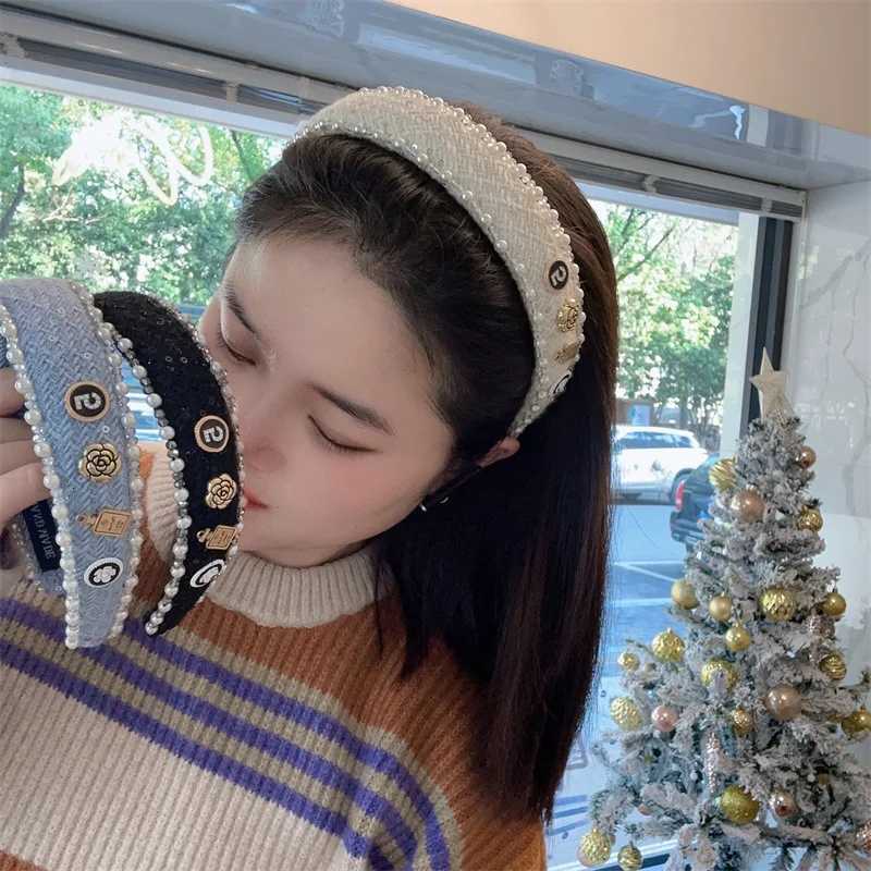 Vintage Wen band with Pearl Beads around No5 lia Per Design Hair Accories Jewelry Y251213