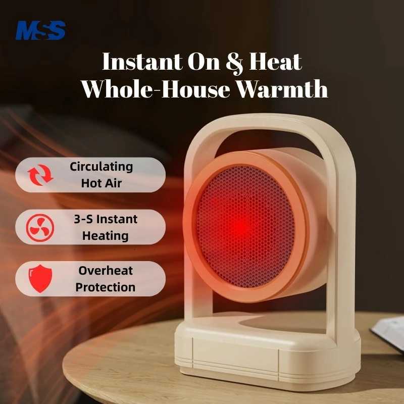MSS Convenient Room Portable Electric Heater for Winter - Desktop Fan Type with PTC Ceramic Heating Suitable for Home Office Y251213