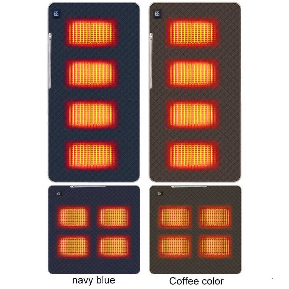 4 Heated Areas Camping Chair Heated Mat USB/Type-C Rechargeable 3 Speed Adjustable Smart Temperature Control Winter Warm Pads Y251212