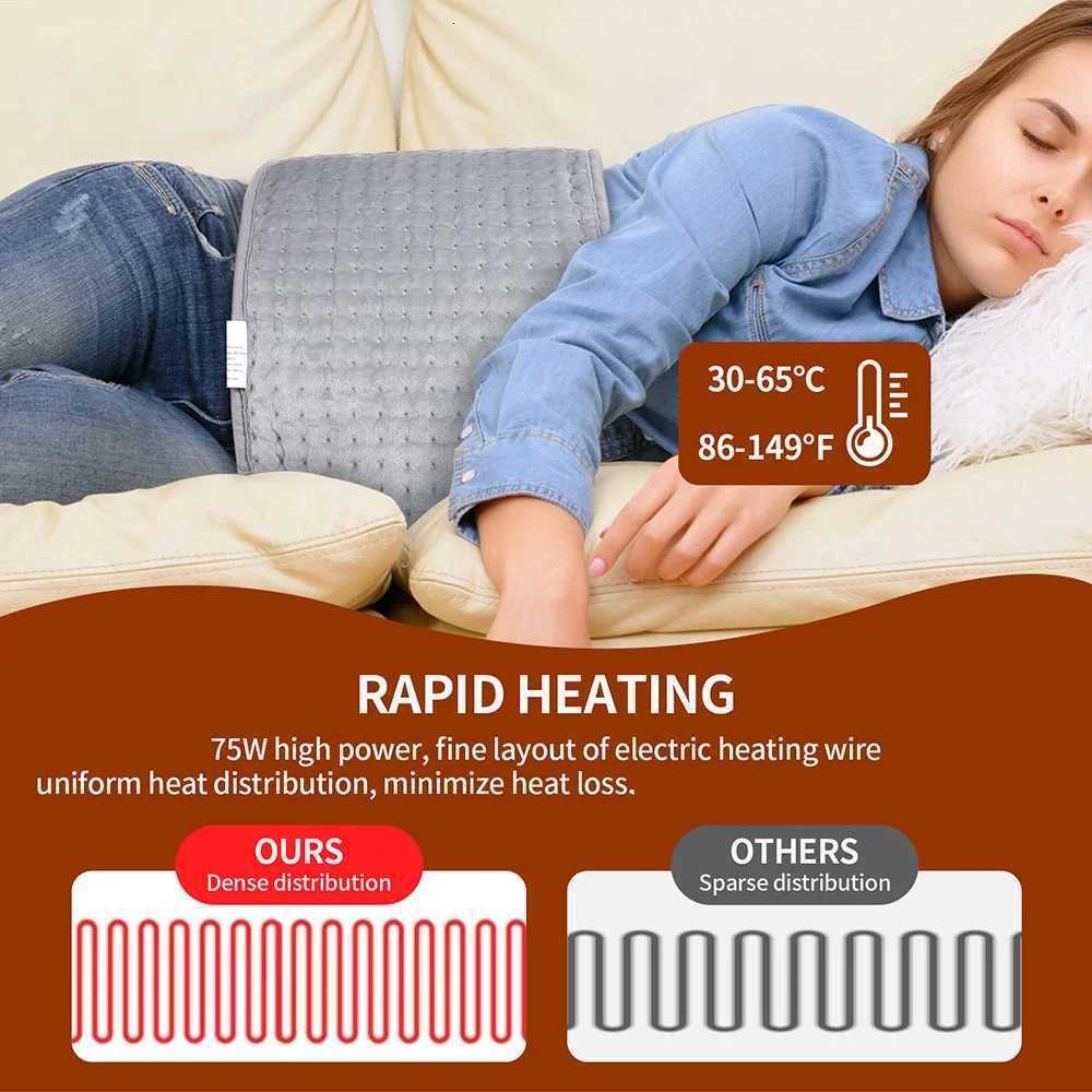 3060cm Electric Heating Pad 9 Levels Heated Hot Compress Blanket Washable Winter Warmer Mat Heater For Back Neck Shoulder Legs Y251212