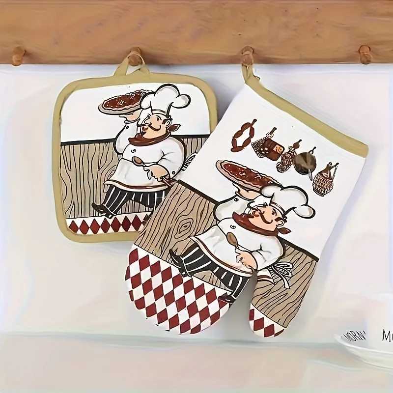 4Sets of Kitchen Gloves Cfortable Polter Materialhand Guard GiftDurable oven gloves table mat gloves kitchen H251212