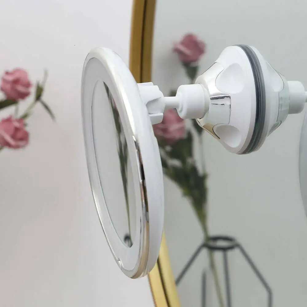 10x Magnifying Makeup Mirror With Led Light 360 Degree Rotating Cosmetic Vanity Makeup Mirror Suction Cup Bathroom Shower MirrorT251213
