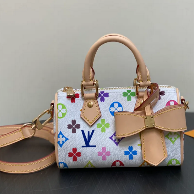 New Leathers Colorful Flower Pillow Travel Bag Women Leather Designer Speedyss classics presbyopia Shoulder Bags Crossbody handbags Totes pouch purse dhgate 01