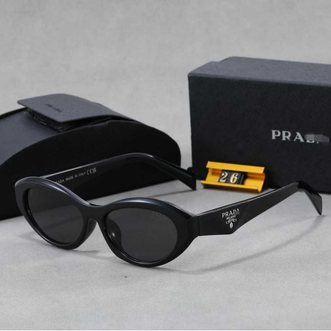 Designer PR luxury sunglasses top quality 2025 Oval Print Face Frame Versatile Sunglasses for Women Sun Protection Street StyleETES