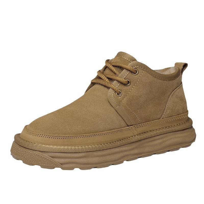 Designer Shoes 2025 New Winter Plush Thick Cotton Shoes Anti slip Thick Bottom Warm Snow Boots for Men