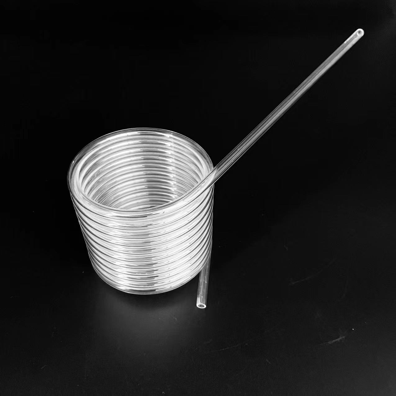 Customized Transparent Clear Coil Tube Fused Silica Spiral Quartz Glass Tubing