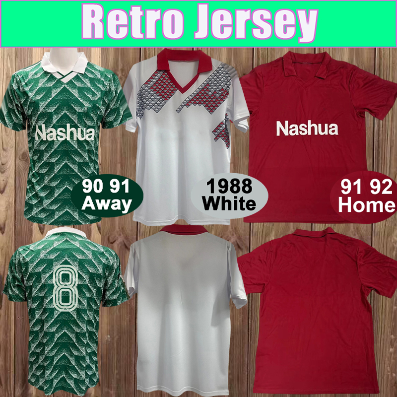 1991 1992 Hannover 96 Mens Retro Soccer Jerseys Home Vintage Football Shirts Short Sleeve Uniforms