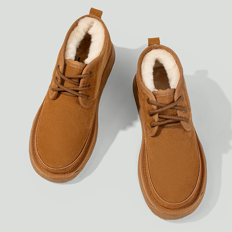 Designer Shoes 2025 New Winter Plush Thick Cotton Shoes Anti slip Thick Bottom Warm Snow Boots for Men