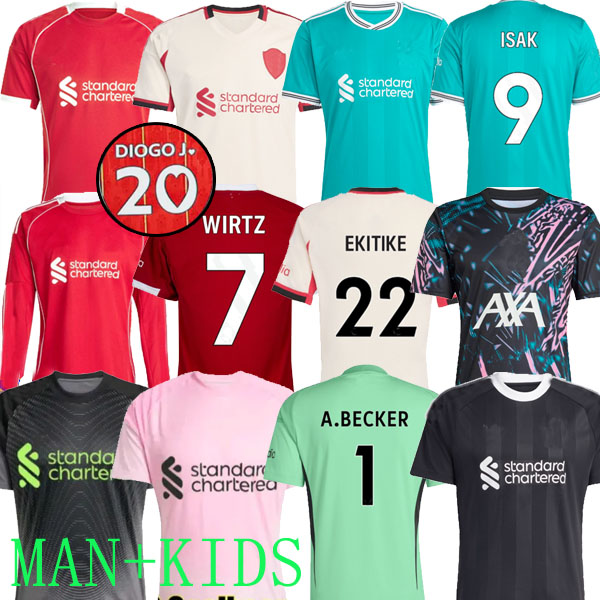4XL 25 26 WIRTZ EkitikE soccer jerseys DIOGO J. frimpong Kerkez 2025 REDS Camiseta men kids football shirts home away MAC ALLISTER uniforms ISAK Istanbul 2005 salah SEo
