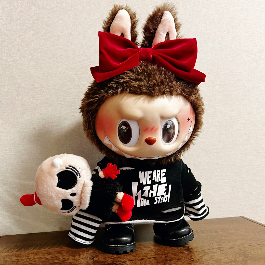 For Catch Me if You Like Me 38cm PVC Plush Doll Valentine's Day Monster Zimomo Pink Harmonia Blind Box Gift QIAOWANTONG