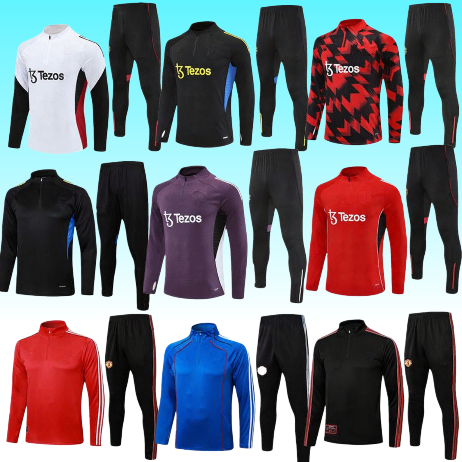 25 26 united tracksuit adult HOJLUND MARTINEZ RASHFORD MAINOO training suit MALACIA kids kit tracksuit football shirt McTOMINAY MARTIAL B FERNANDES