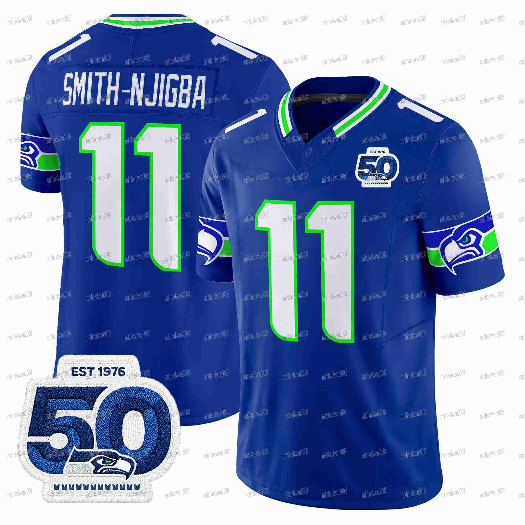 2026 New 2025 Seattles Seahawkss Rivalries 50th Anniversary Football Jersey Cooper Kupp Jaxon SmithNjigba Devon Witherspoon Ken