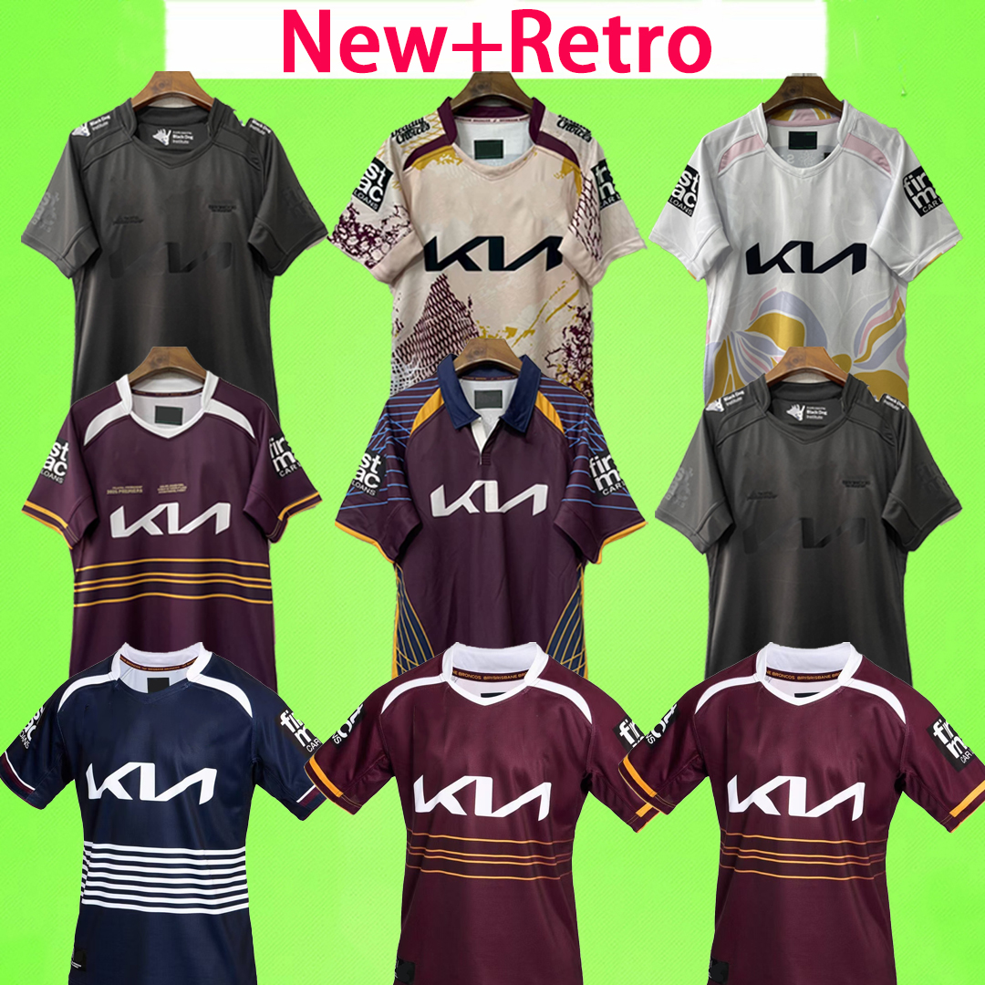 Retro + New 2025 2026 Broncos Rugby Jerseys Training 25 26 brisbane broncos Vest Men Women Kids Kits League Vest Indigenous Training Shirt Top 1992 1995 1997 1999 S-5XL