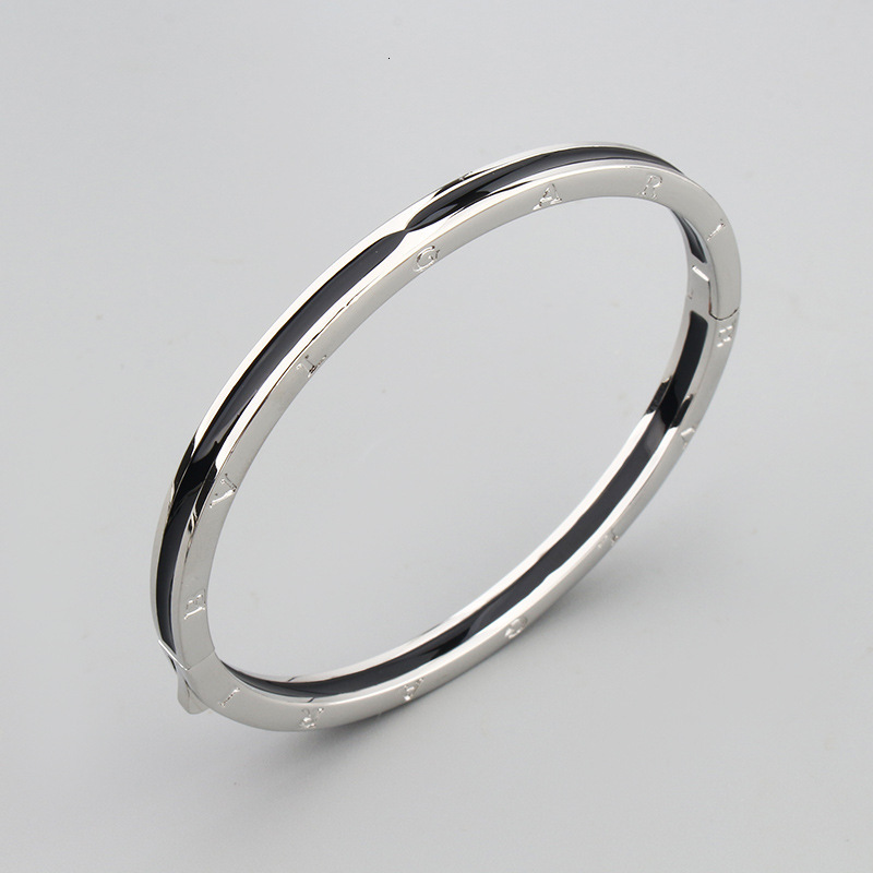 Style Narrow Black Enamel Bracelet for Men Women, Simple Elegant Copper Gold-Plated Bracelet