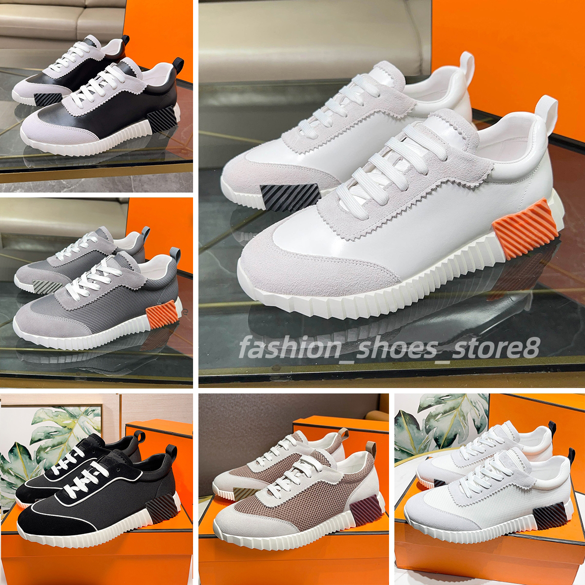 Bouncing Sneakers Designer Suede Casual Shoes Mesh Breathable Trainers genuine leather Running Shoes Men Bounce Sneaker Women Sneakers fashion Trainers size 35-46