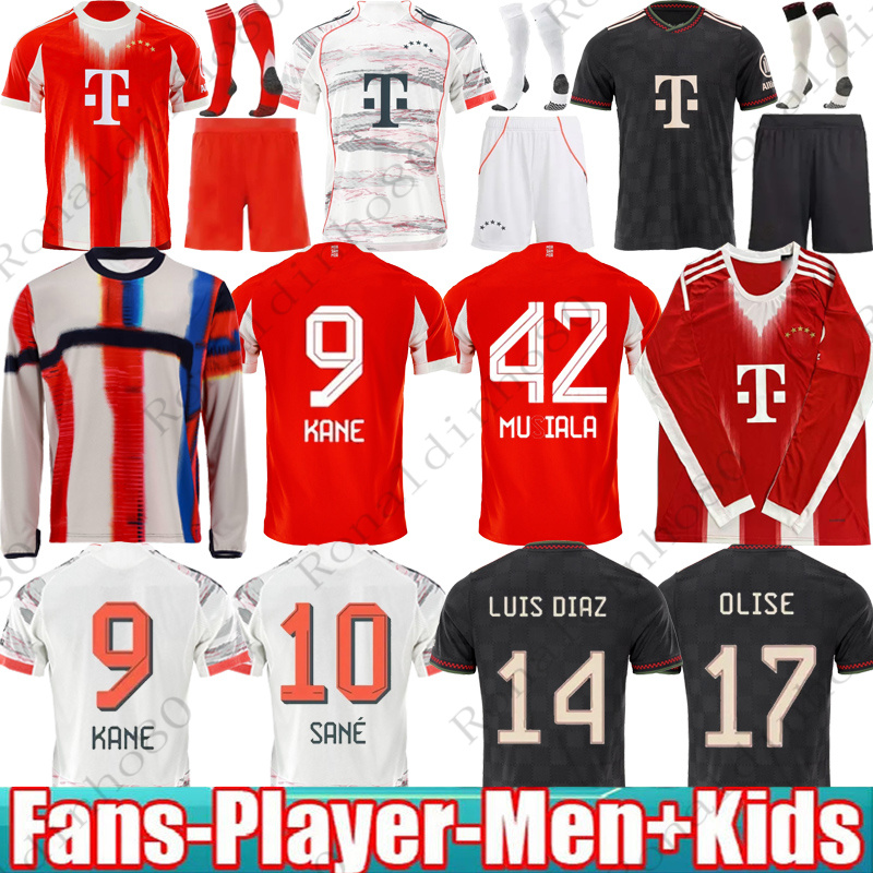 25 26 Bayern Munich soccer jerseys Home Away KANE OLISE SANE LUIS DiAZ MUSIALA PAVLOVIC UPAMECANO DAVIES 125 anniversary edition soccer jerseys clothing set