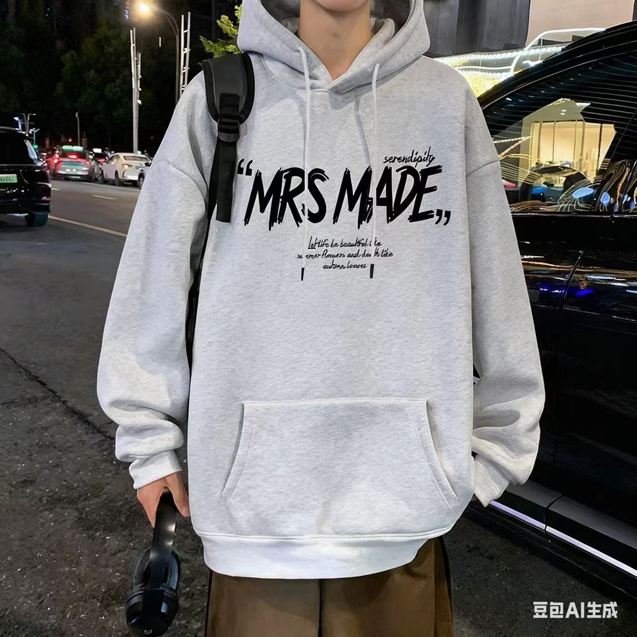 Oversized Hoodie for Men - American Streetwear Style, New Arrival for Fall & Winter