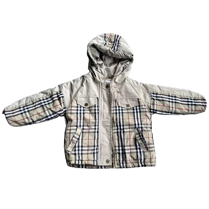 Boy Jackets High End For Designer Girls Down Luxury Designer Classic British Kids Down Jacket Diamond Checkered Vintage