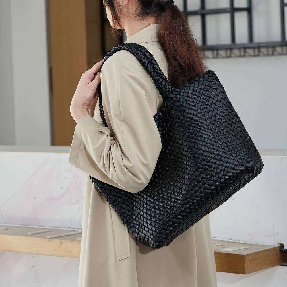 2026Woven Bag Womens Purse Vegan Leather Shoulder Handbags Fashion Summer Beach Tote Bags - Large Travel Totes