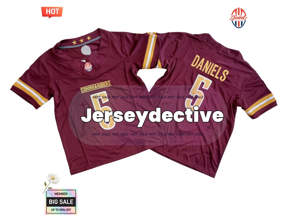 Jayden Daniels Jacory Croskey-Merritt Terry McLaurin Deebo Samuel sr Bobby Wagner Frankie Luvu Tress Way Laremy Tunsil Mike Sainristil Football Jersey