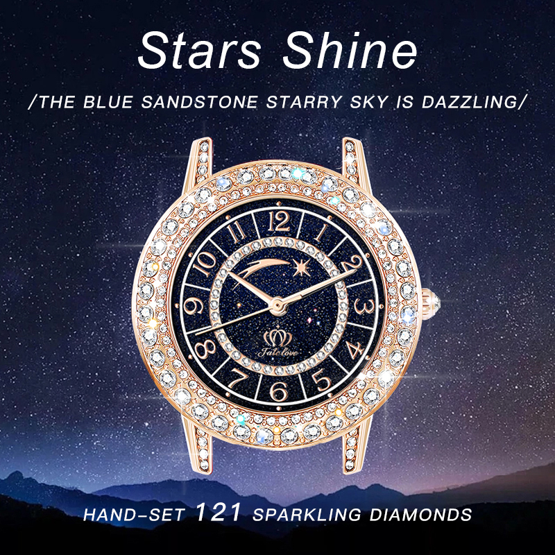 Designer Luxury Watch Brand Moissanite Inlaid Men's Star Decoration Women's Waterproof High-quality Fashion Business Casual Quartz Watch