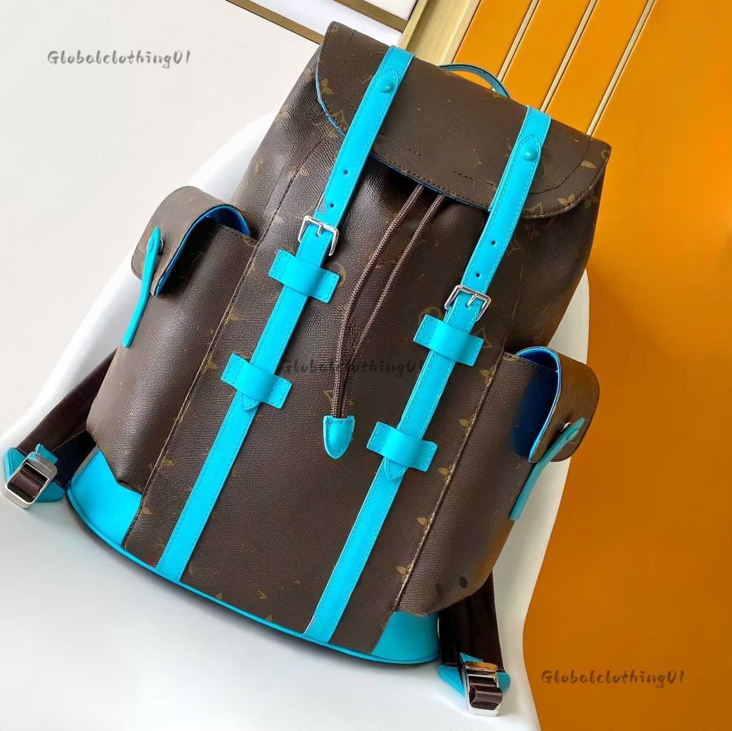 10a Christopher Designer For Woman Old Flower Genuine Leather Travel Luxury Bag Man Large Capacity Commuting Backpack Schoolbag Outdoor Mountaineering