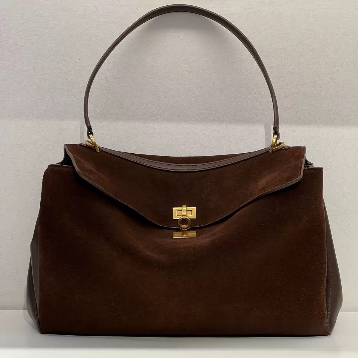 Designer's Luxury Crossbody Bag, Suede Leather Large-capacity Handbag, Unisex Fashionable Single-shoulder Armpit Bag