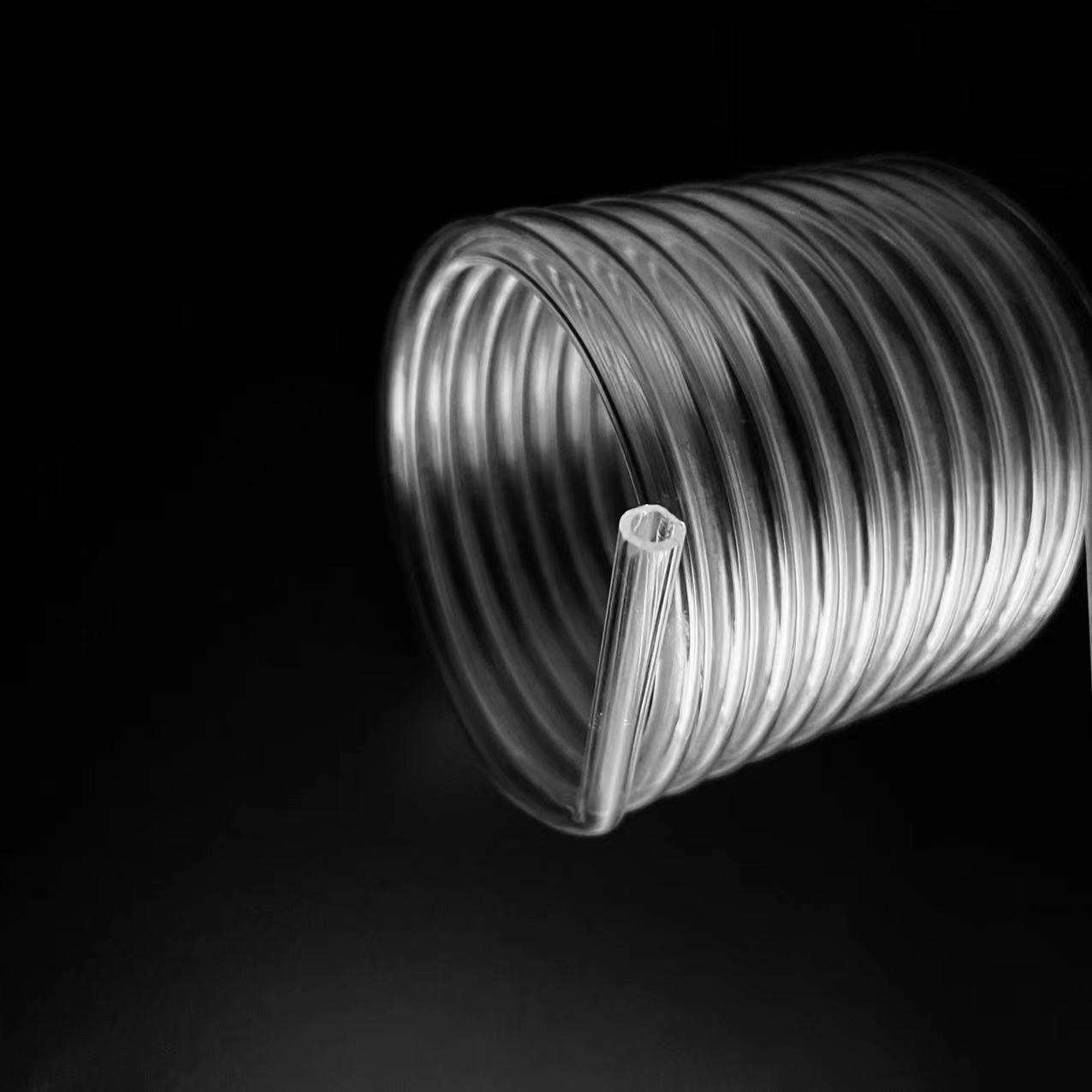 Customized Transparent Clear Coil Tube Fused Silica Spiral Quartz Glass Tubing