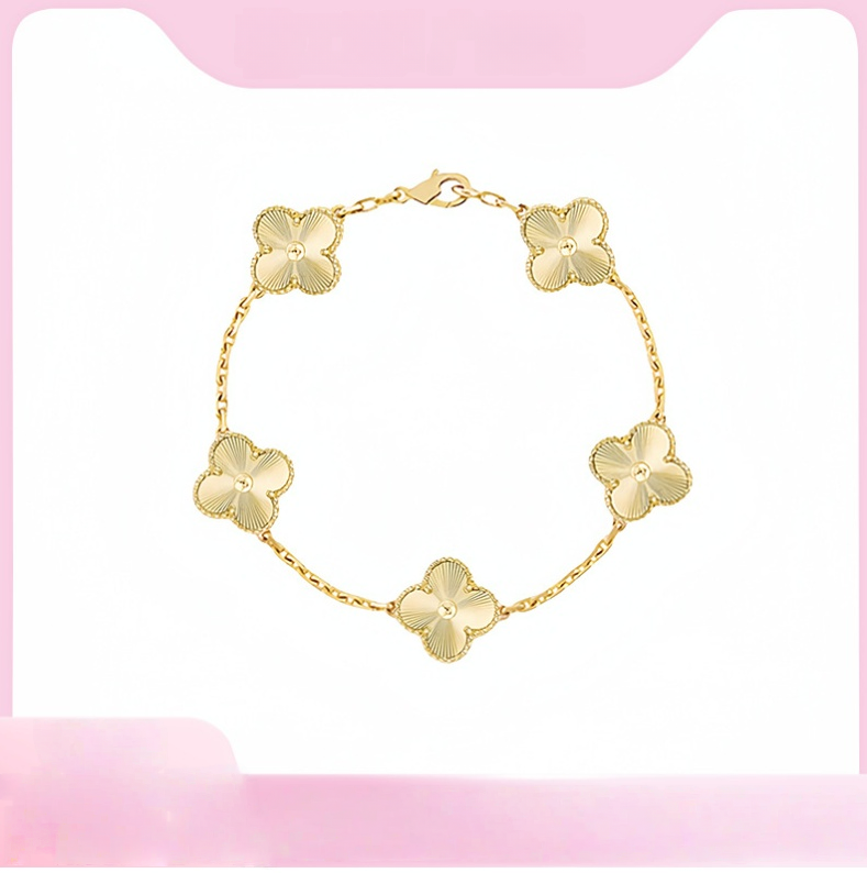 bracelets exquisite jewlery for women bangle mini flower bracelet charm pink designer jewelry clover bracelt gifts