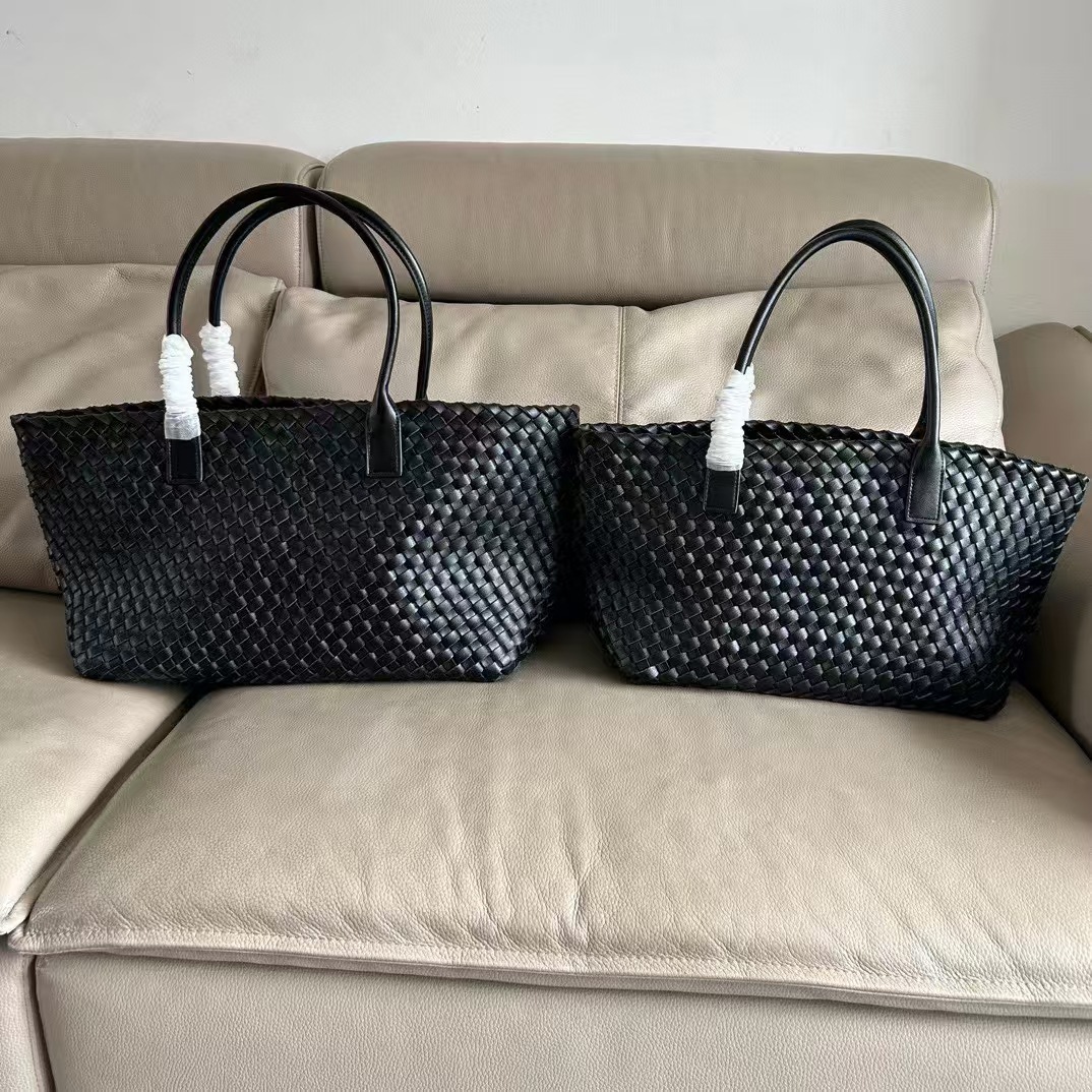 Cross Border Hot Selling Designer Bag Genuine Leather Woven Bag Large Capacity Light Luxury Single Shoulder Women's Bag Handbag Fashionable Handb