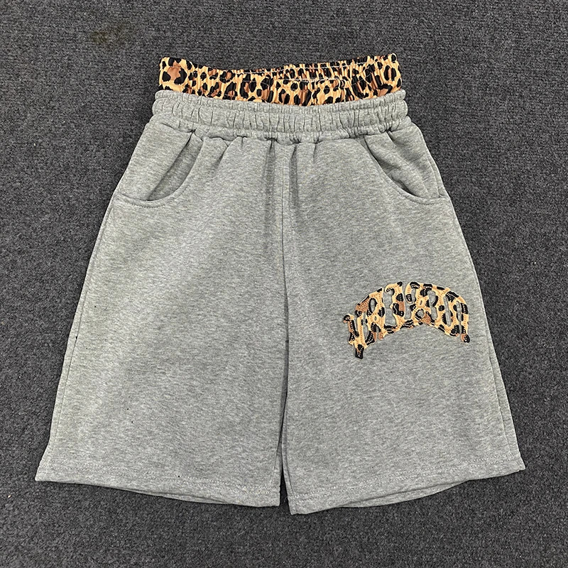 Summer Splicing Double Waist Patchwork Embroidered Hip Hop Rap Loose Shorts Casual Pants 251212