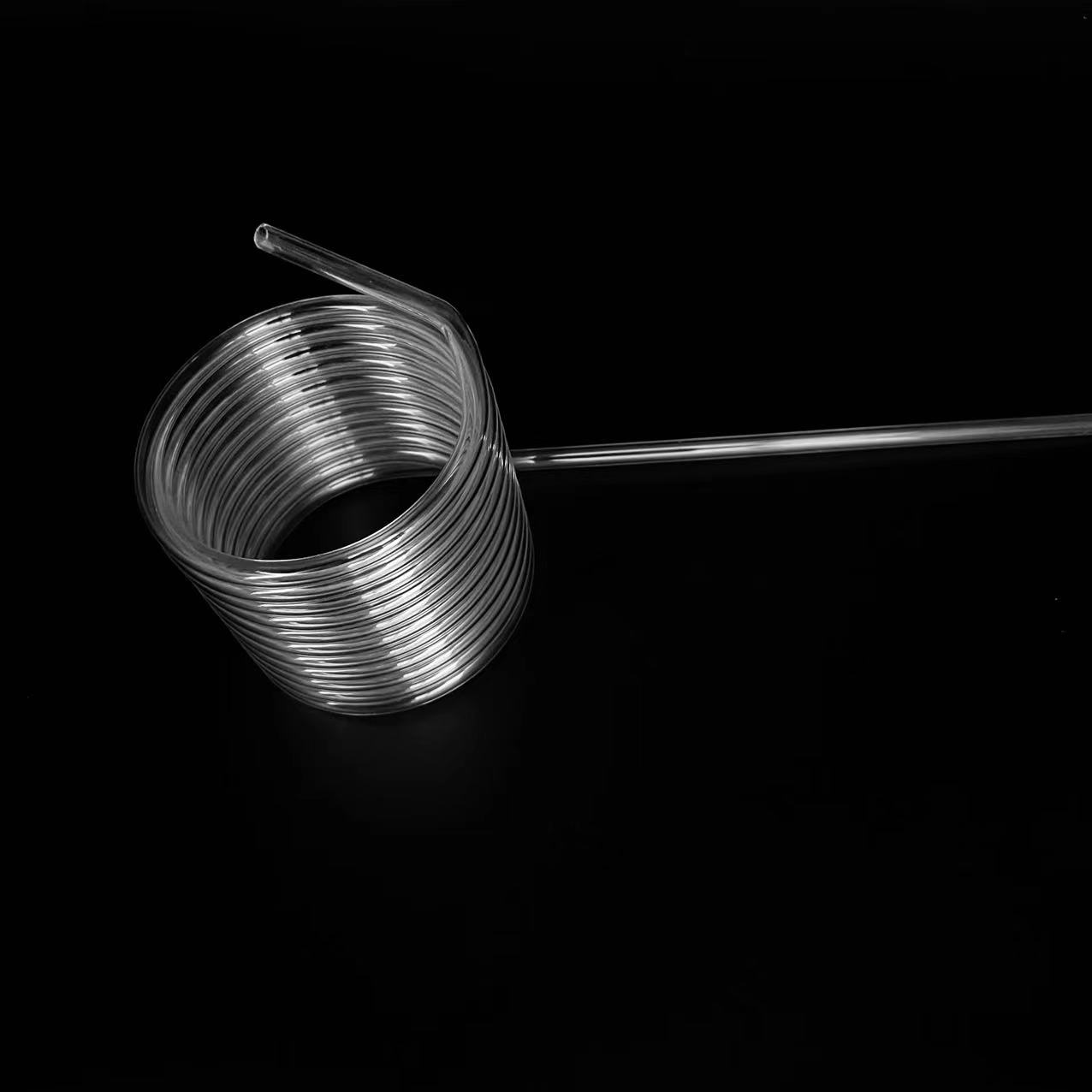 Customized Transparent Clear Coil Tube Fused Silica Spiral Quartz Glass Tubing