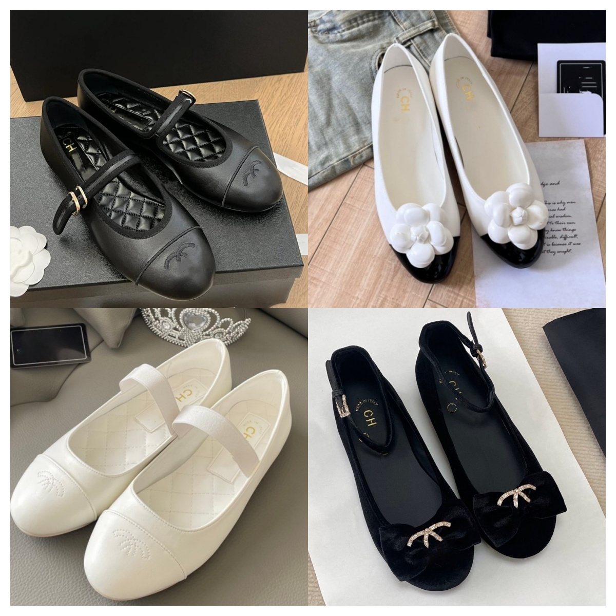 Top designer Dress Shoes Women Quilted Genuine Leather Ballerina Round Toe Ladies Luxury brands leather Loafers Shoes High Qualit flat shoes De Mujer