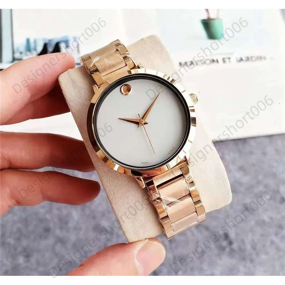 Movadowatch For Men Gold Designer Watch 10A High Quality Quartz Movement Uhren Leather Strap Reloj Sapphire Movadowatch For Women Montre Luxe mens Watchbox b9f