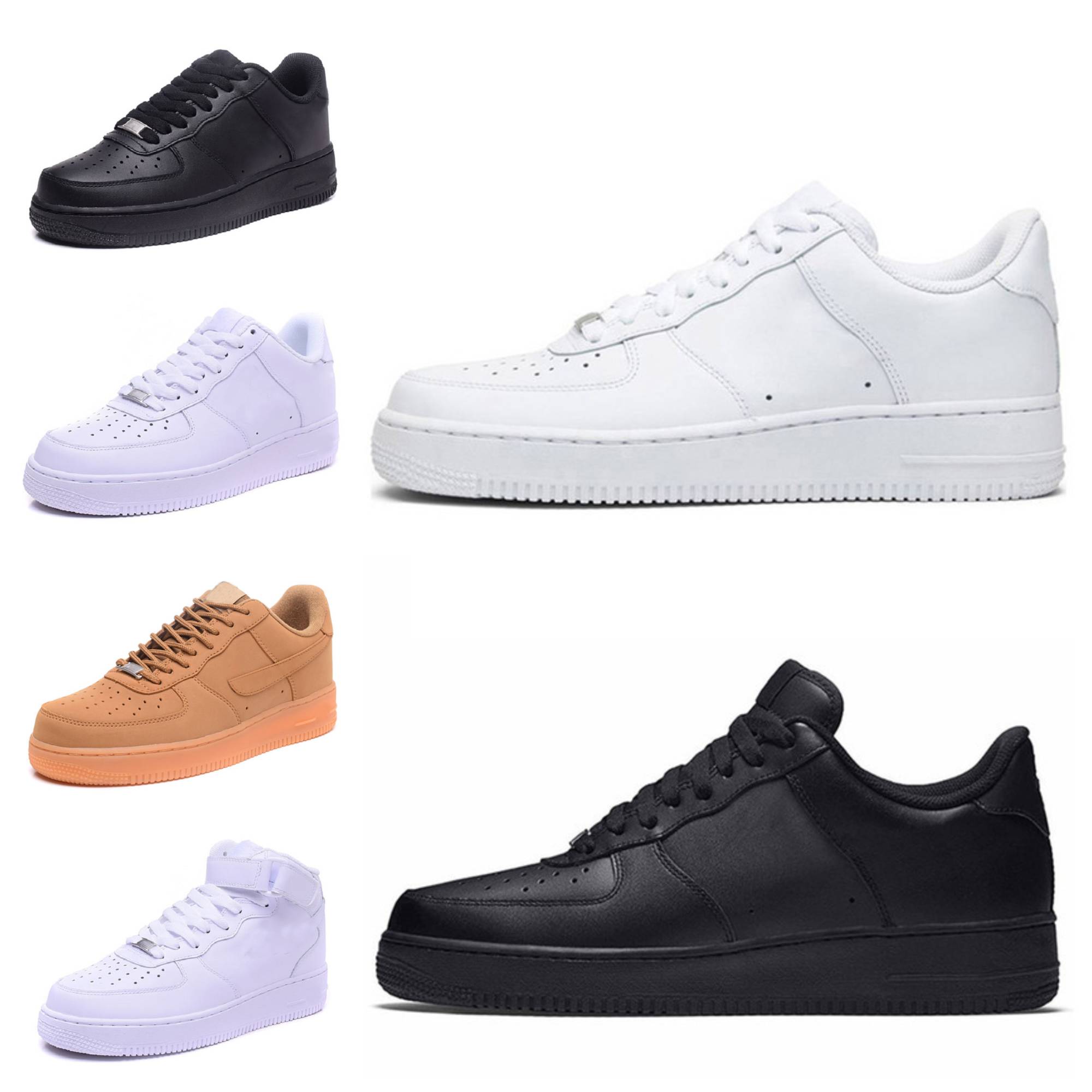 Designer Running Shoes forceses 1 Sneakers Men Women af1s Triple Black White Gum Vintage Navy Chaussure Mens Trainers Womens Outdoor Sports Platform Runners Tennis