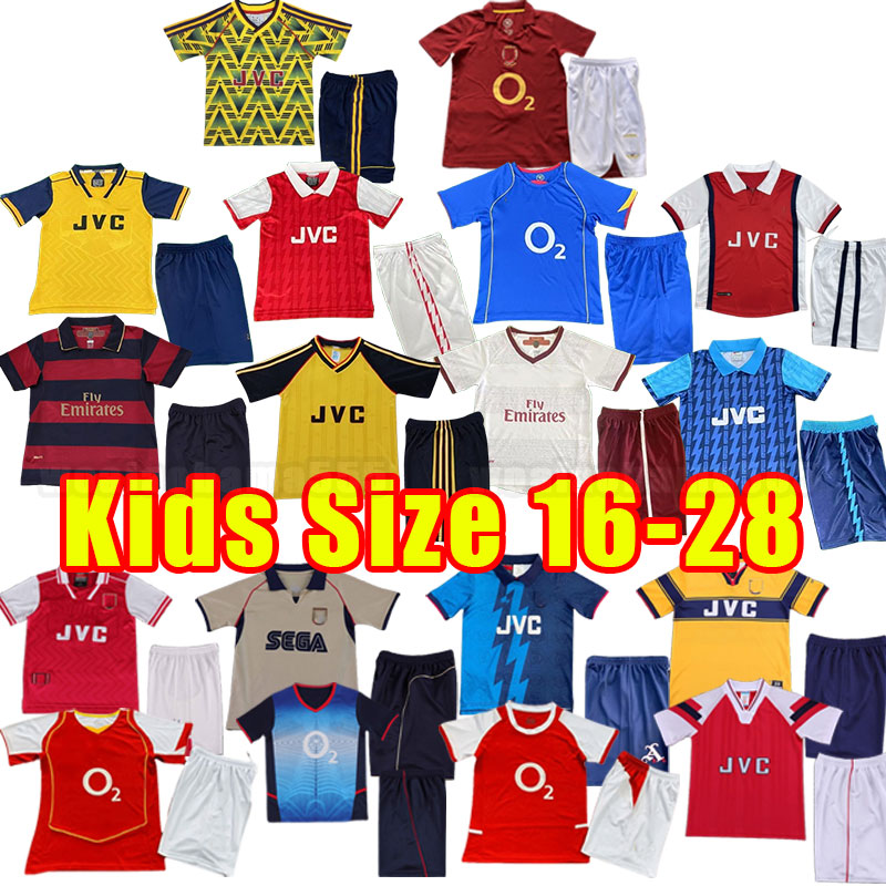 Kids HIGHBURY HOME Arsen FOOTBALL SHIRT soccer JERSEYs PIRES HENRY REYES Retro BERGKAMP ADAMS Persie Galla Fabregas 01 02 04 05 06 92 94 96 2002 2004 2005 2006 2003 child
