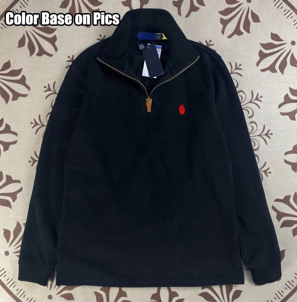 mens quarter zip polo tracksuit set cotton long sleeve hoodie pullover designer horse embroidery sweater joggers sweat suit for women