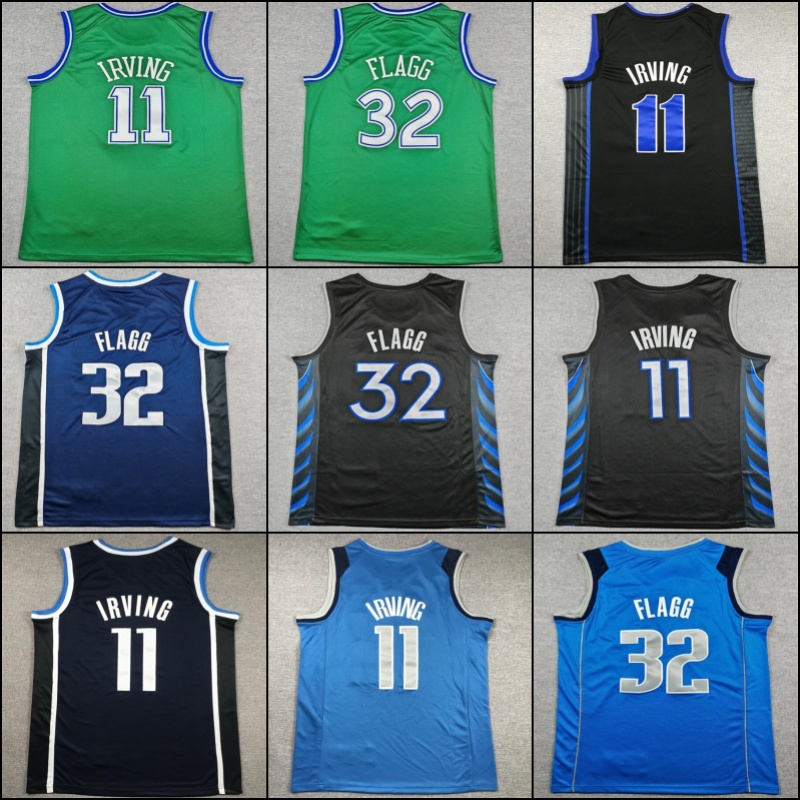 Kyrie Irving Cooper Flagg Jersey Basketball City Fans Shirt green White 11 32