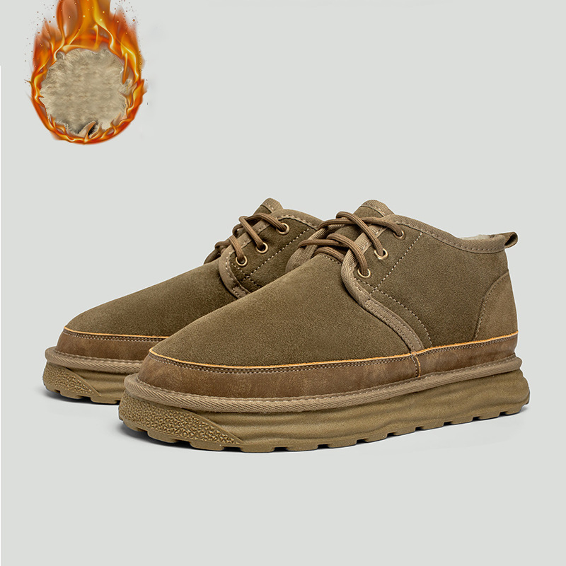 Designer Shoes 2025 New Winter Plush Thick Cotton Shoes Anti slip Thick Bottom Warm Snow Boots for Men