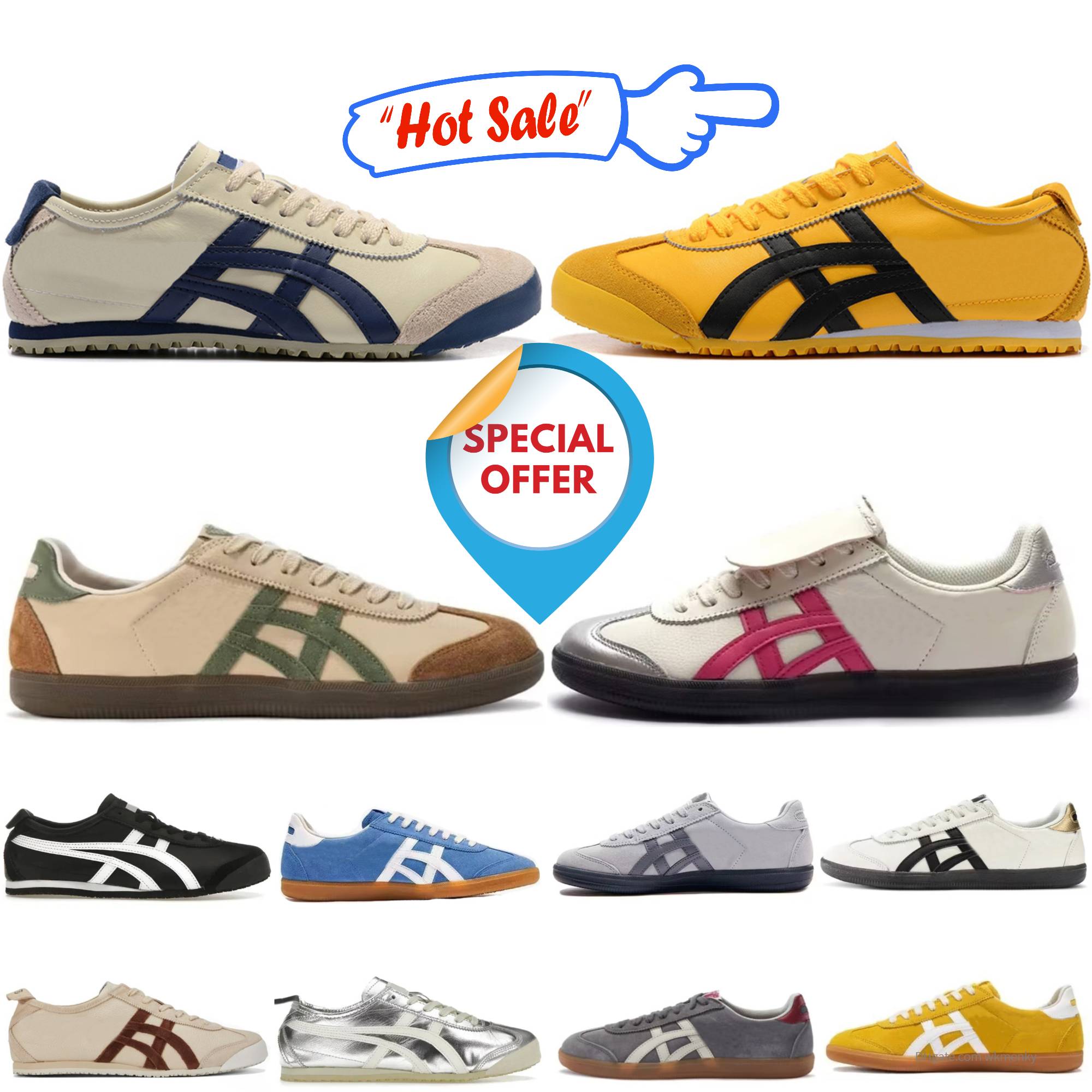 Designer Onitsukaes Tigers Running Shoes Mexico 66 Casual Shoes Womens Mens Black White Blue Yellow Beige Red LOW Latex Combination Insole Sports Trainers Sneakers