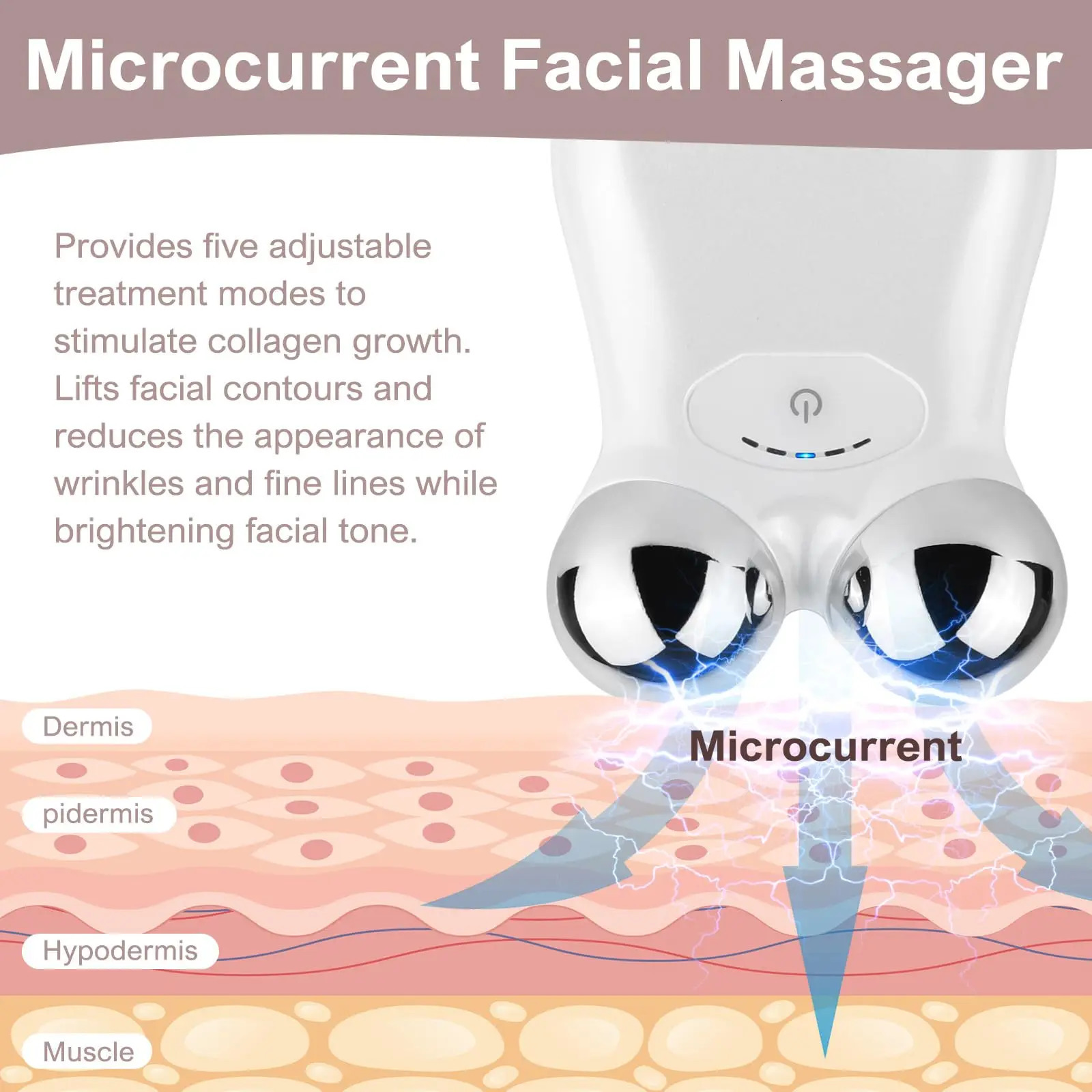 Microcurrent Facial Device - Electric Face Toning for Face Neck for Mother Companion - Handheld Skin Care Device 251211