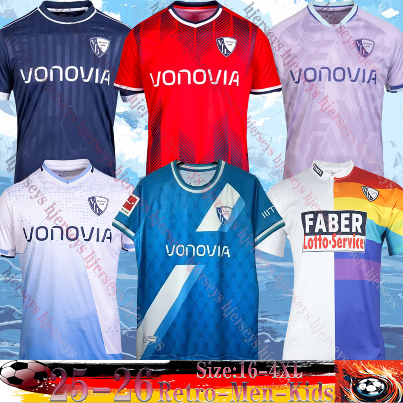 25 26 VfL Bochum soccer jerseys 2025 2026 Home Away Third Retro classic 1997 1998 1999 WOSZ KUNTZ DE WIT MIYOSHI DASCHNER LOSILLA BOADU BERO Men kids football shirt S-4XL