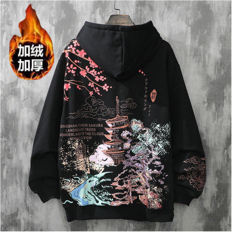 Chinese Style Couple Hoodies for Men and Women - Instagram-worthy, Trendy National Fashion, Loose Fit, Ancient Style, Campus-inspired, Popular This Ye