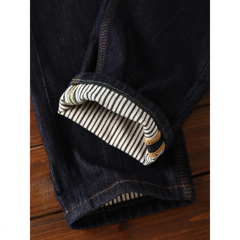 2025 Japanese Style Color Jeans Men HighEnd Trendy Retro Washed Casual Slim Straight Spring and Autumn Pants 251205