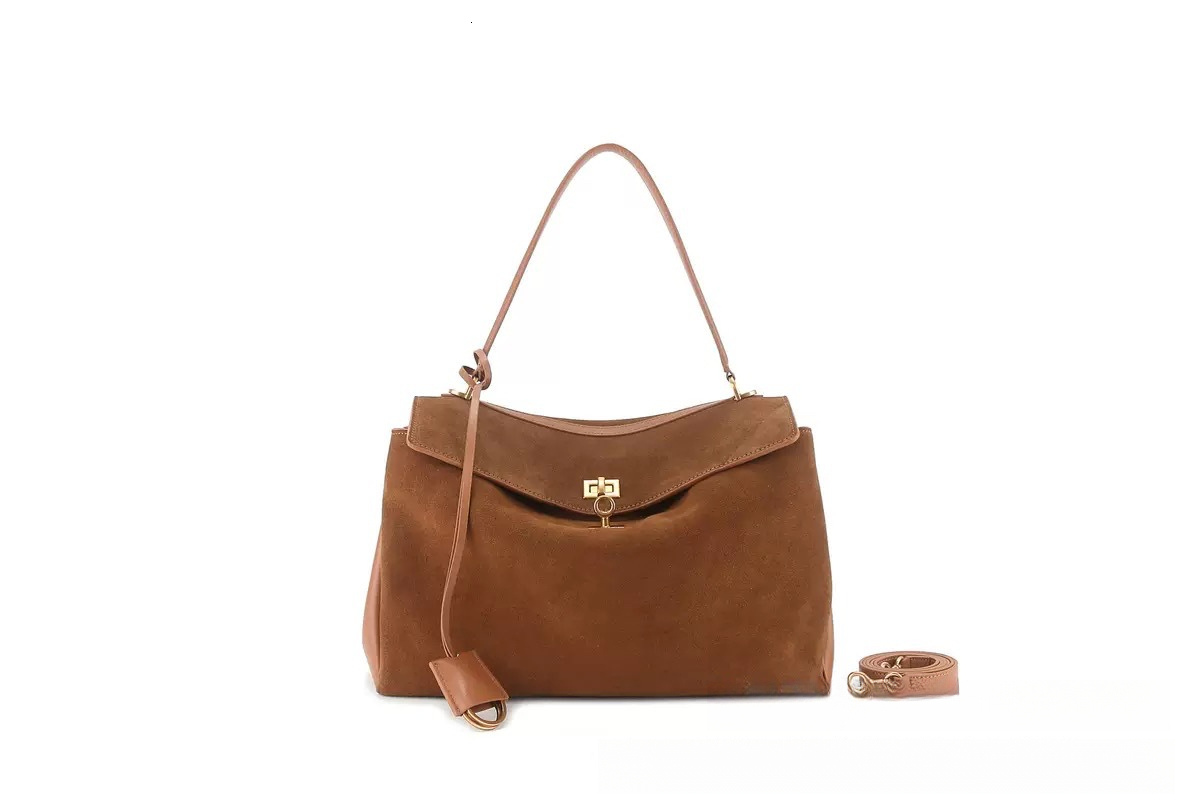 Designer's Luxury Crossbody Bag, Suede Leather Large-capacity Handbag, Unisex Fashionable Single-shoulder Armpit Bag
